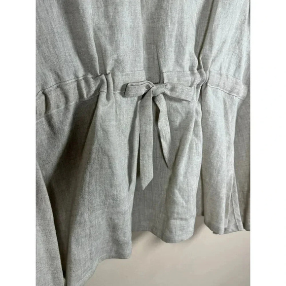 Moonlight Y & S Open front 100% Linen Cream Blazer Lagenlook made in USA Medium - Picture 8 of 11